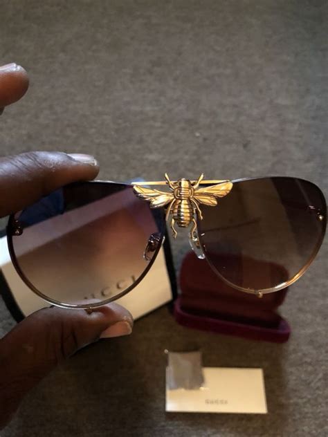 gucci metal sunglasses mens|Gucci sunglasses with bumble bee.